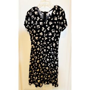 Girls Black Floral Dress